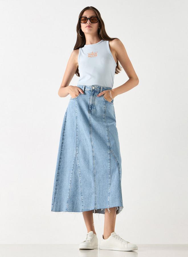 SP Characters Embossed Minnie Mouse Sleeveless Tank Top with Crew Neck - Image 2