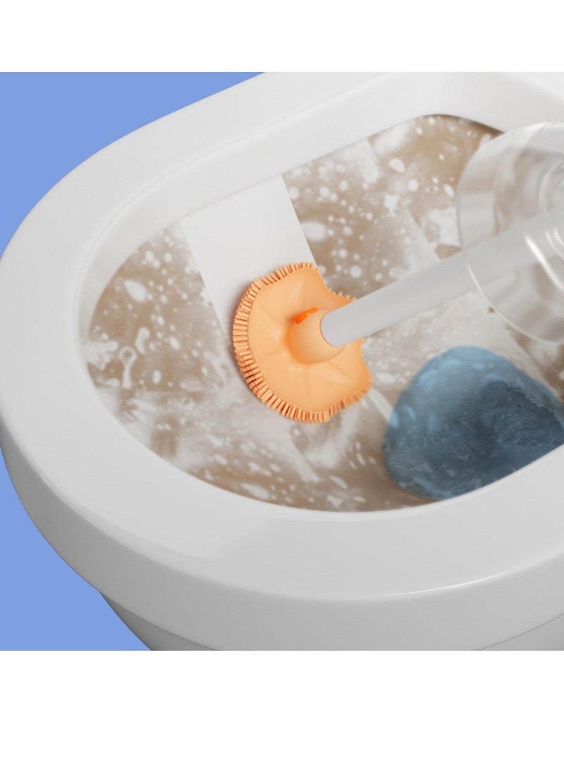 SYOSI Toilet Brush Deep Cleaning Long Handle Bathroom Toilet Bowl Brushes Multifunctional Wall Mounted Cleaner Scrubber Creative Octopus Soft Glue Toilet Brush Effective Wall Toilet Brushes No Dead End  - Image 5