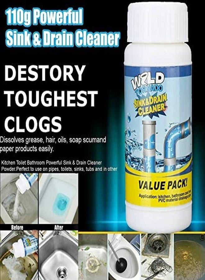 Newvent® Tornado Sink & Drain Pipe Cleaner Powder | Powerful and Clog Remover Sink Cleaning Powder | Unclog Blockage in Toilets, Washbasin, Tanks (100 Gram) - Image 2