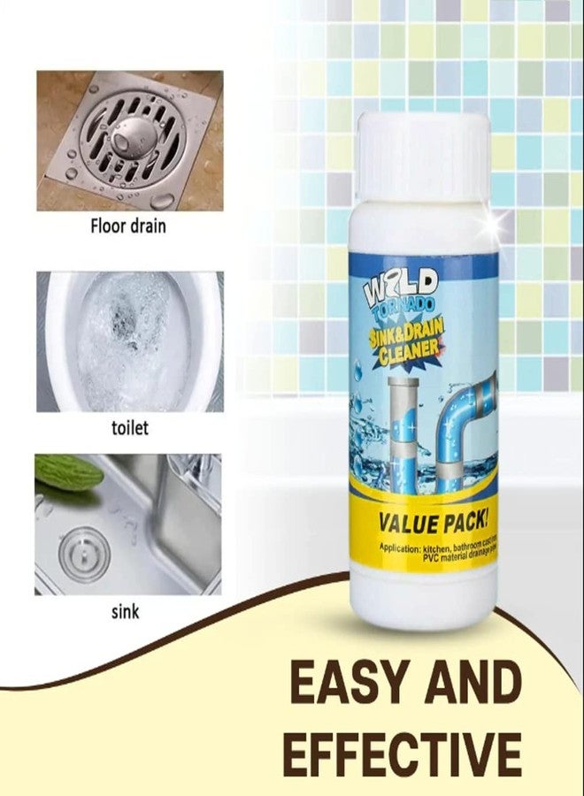 Newvent® Tornado Sink & Drain Pipe Cleaner Powder | Powerful and Clog Remover Sink Cleaning Powder | Unclog Blockage in Toilets, Washbasin, Tanks (100 Gram) - Image 3
