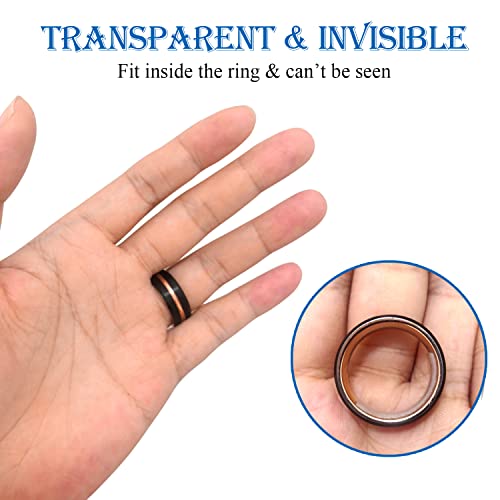 enhong Silicone Ring Size Adjuster for Loose Rings - Men's and Women's Adjustable Spacers & Sizer Fitters, 57 PCs Invisible Wedding Band Reducer for Wide Rings, Clear Ring Fit Tool - Image 5