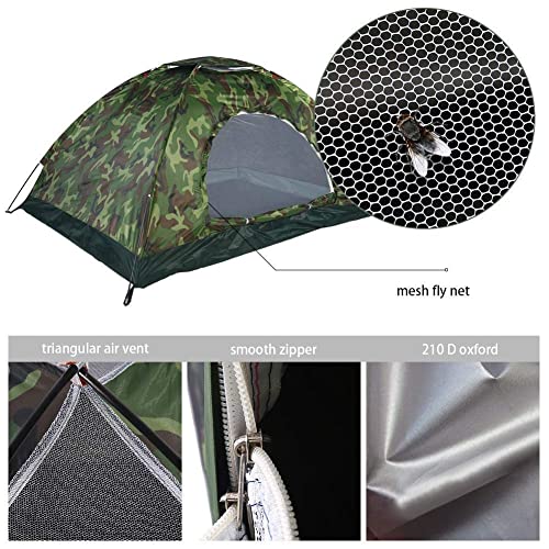 R Runilex Polyester Military Design Dome Tent for Picnic Camping Outdoor Portable and Foldable Waterproof 6 Person Tent (Army Green, 200 x 250 x 150 cm) - Image 5