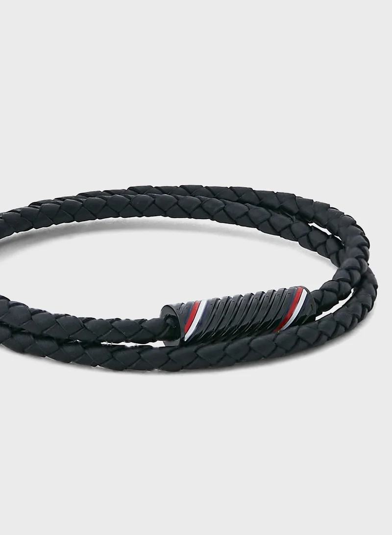 TOMMY HILFIGER Double Wrap Braided Bracelet
