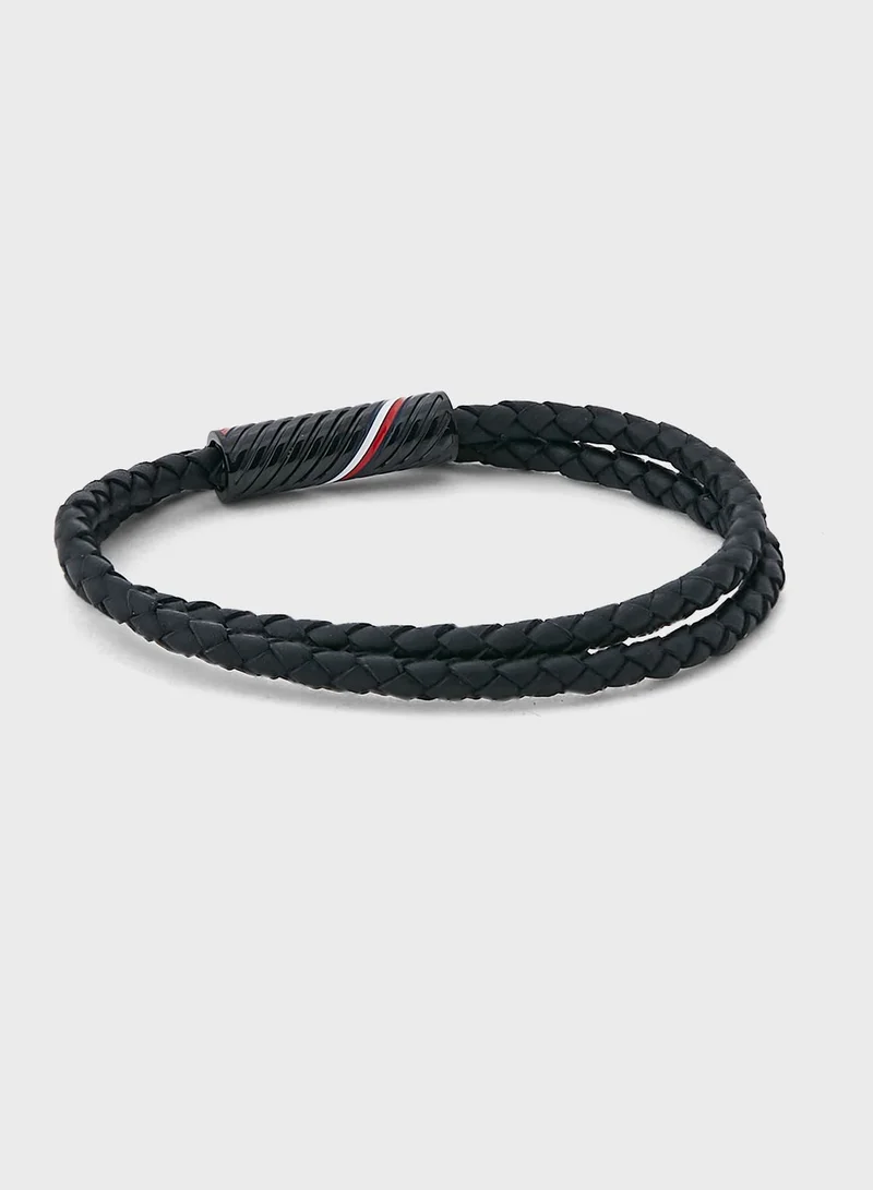 TOMMY HILFIGER Double Wrap Braided Bracelet