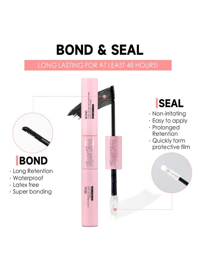 lashvana 280Pcs Lash Clusters Lash Extension Kit with Bond and Seal Glue and Tweezer 30D 40D DIY Clusters Lashes D Curl Individual Lash Cluster 9-16mm Mixed False Eyelash - Image 3