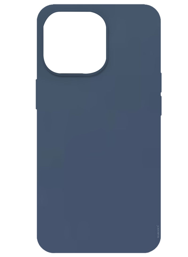 CATANES Silicone Case Cover for Apple iPhone 14 Plus, Slim Protective Cover with Microfiber Lining, Drop Protection - Dark Purple - Image 1