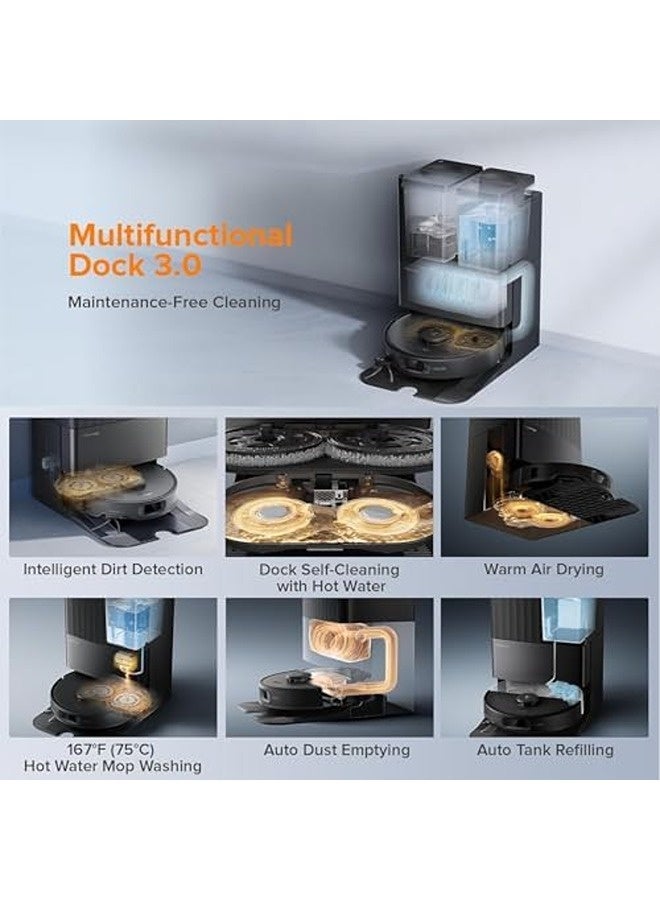 roborock Qrevo C Pro Robot Vacuum & Mop – 18,500Pa Suction Power, Hot Water Mop Wash, FlexiArm Edge Mopping, Dual Anti-Tangle Brushes, 10 mm Mop Lift, Automatic Wash & Dry, Self-Emptying System - Image 4