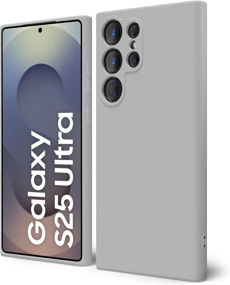 DIZORO Microfiber Candy Case Compatible for Samsung S25 Ultra 5g Smooth Touch Cushion Liquid Soft Silicone Rubber Phone Cases Non-Slip Full Body Protective Shockproof Back Cover (New Titanium Grey) - Image 2