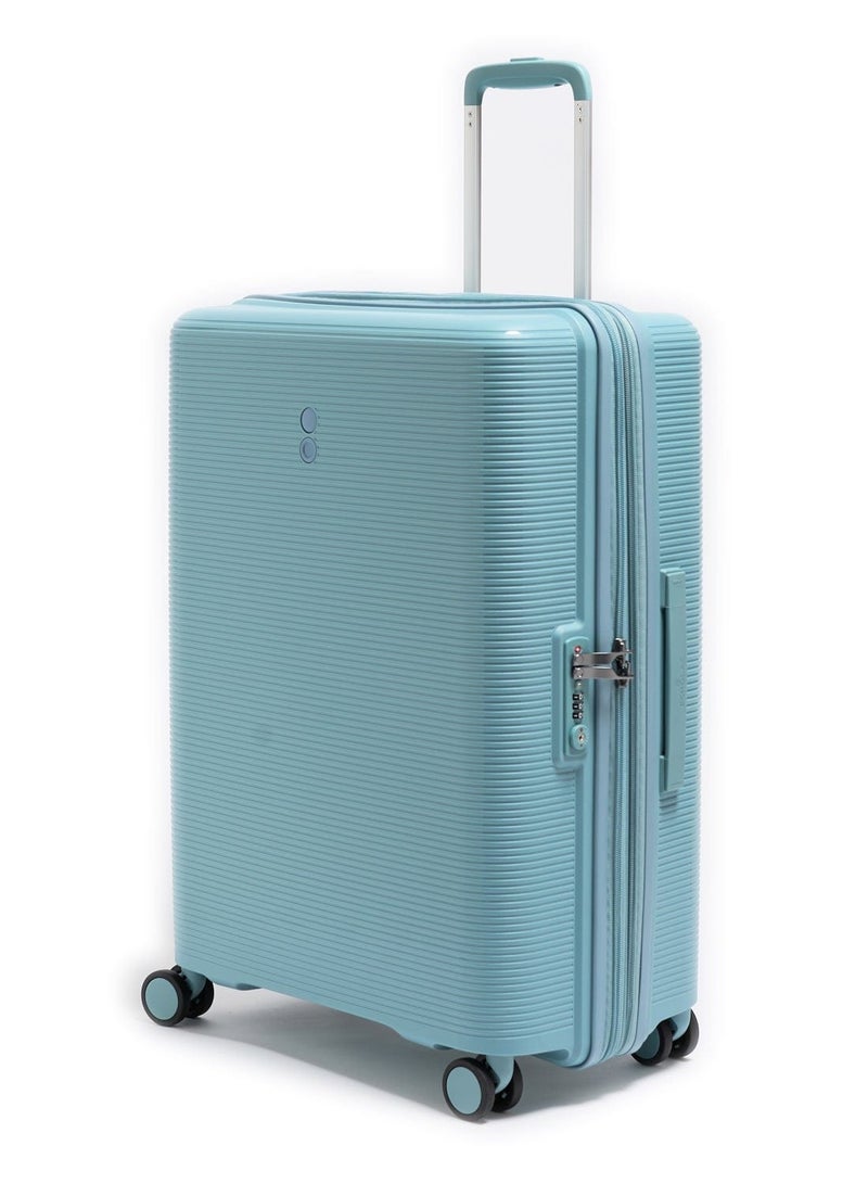 Echolac Forza 75cm Hardcase Expandable 4 Double Wheel Cabin Luggage Trolley Coastal Blue - Image 2