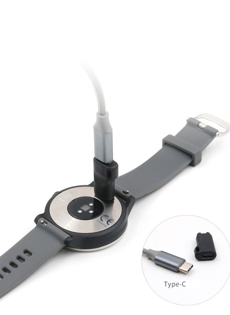 Y&D Watch Charger to C Adapter Sports for Garmin Fenix 6/ 6s/ 6x Pro/ 5/ 5s/ 5x Plus and Forerunner 745/ 935/ 945 45/ 45s/ 245 Etc.  - Image 4