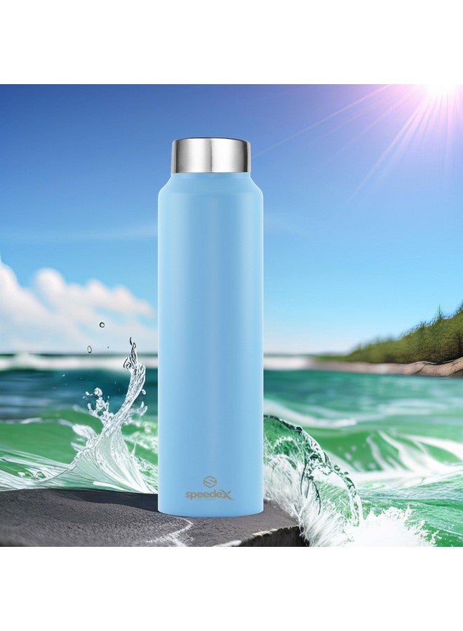 Speedex Stainless Steel Pastel Blue Water Bottle 1 Litre with Screw Cap | Combo of 6 | Pack of 6 | Set of 6 | Leak Proof & BPA Free | Fridge Friendly for School, Office, Gym | For Men, Women, Kids - Image 3
