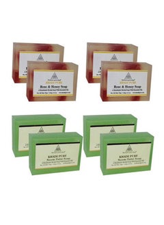 Khadi Pure Neem Tulsi & Rose Honey Soap 125 Ml (Pack Of 8)  - Image 2