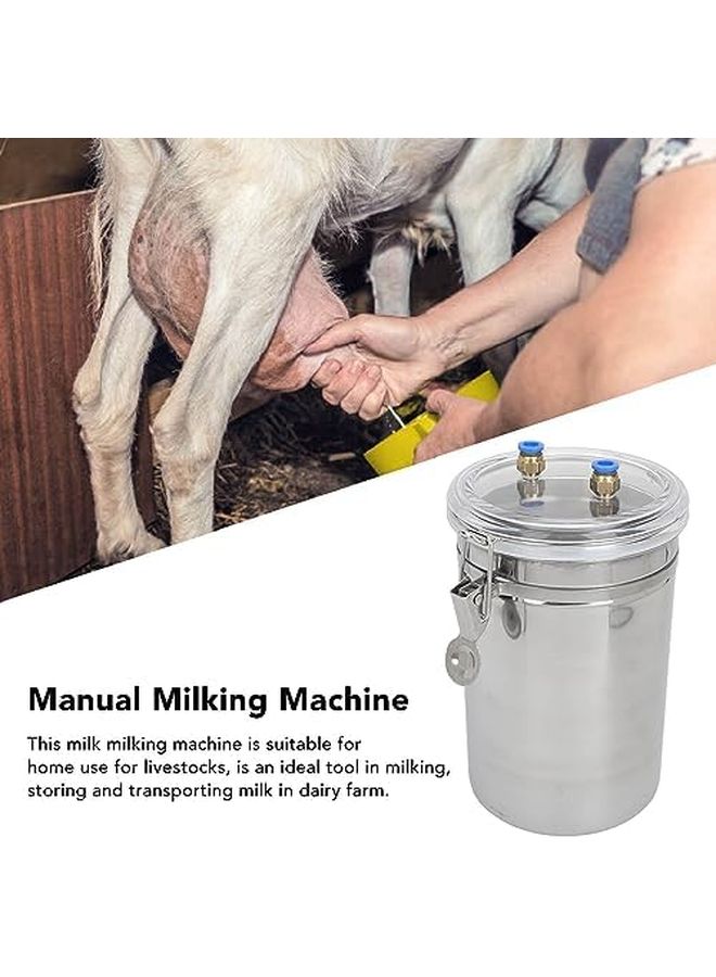 Manual Milking Kit 2L Capacity Portable Home Use Transparent Lid - Image 3