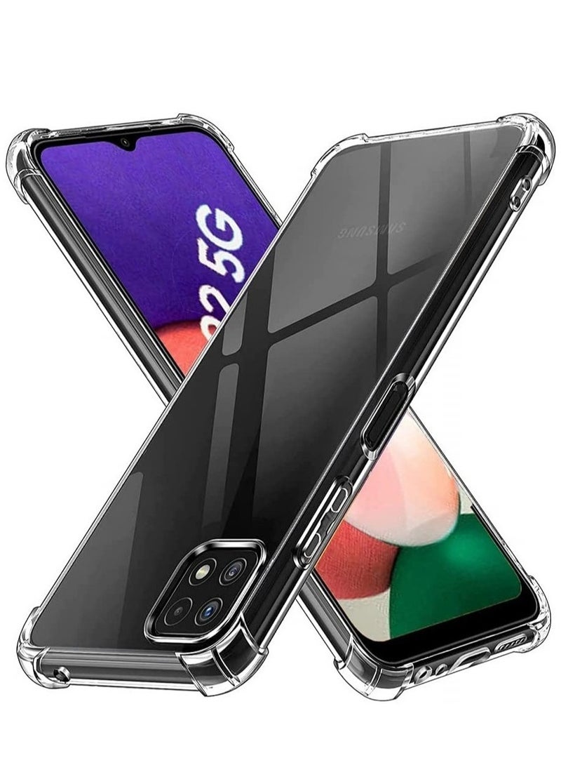 ELTRAZONE Samsung Galaxy A22 5G Case Cover Protective Shock Absorption Bumper soft Transparent Case (Clear) - Image 1