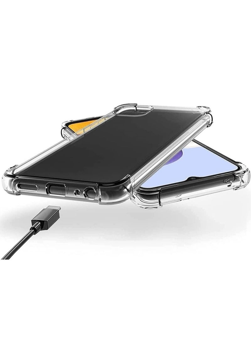 ELTRAZONE Samsung Galaxy A22 5G Case Cover Protective Shock Absorption Bumper soft Transparent Case (Clear) - Image 5