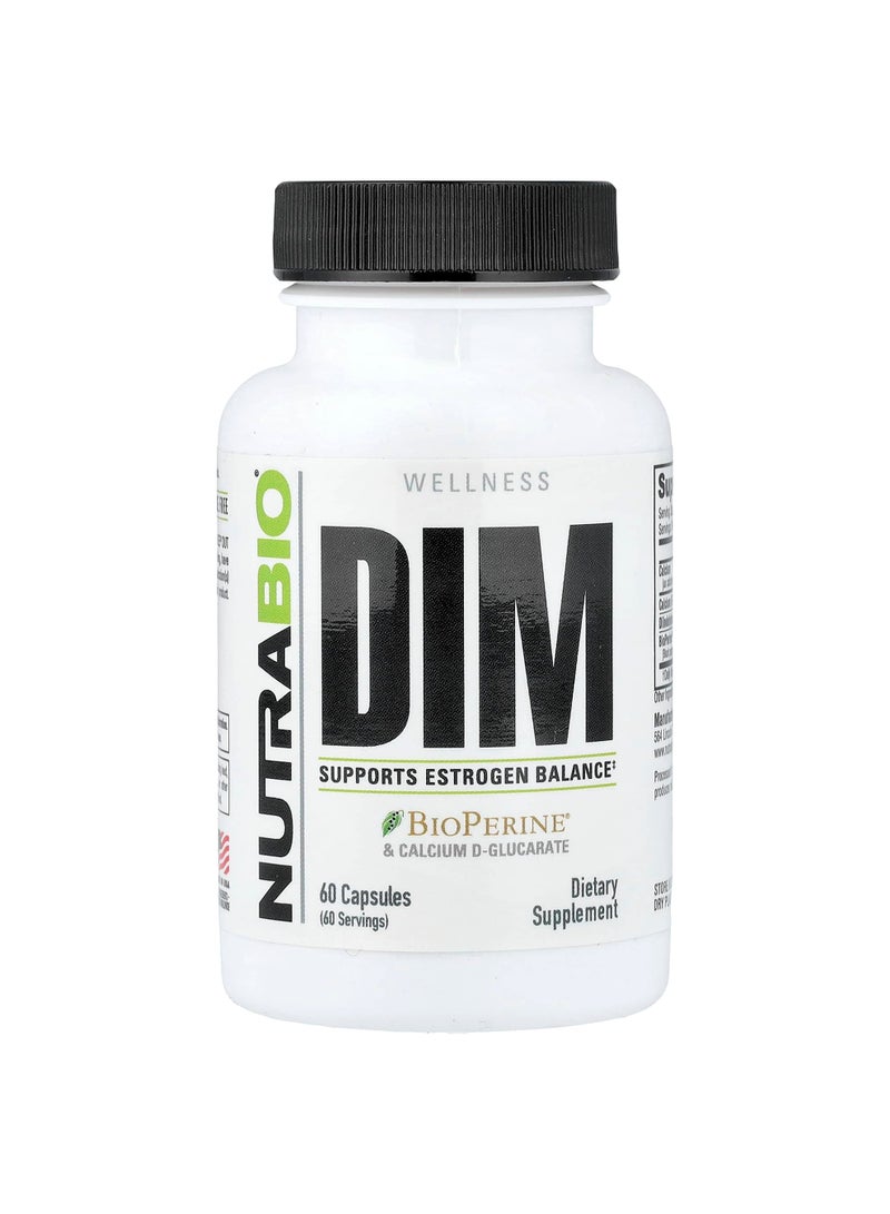 NutraBio DIM, 60 Capsules