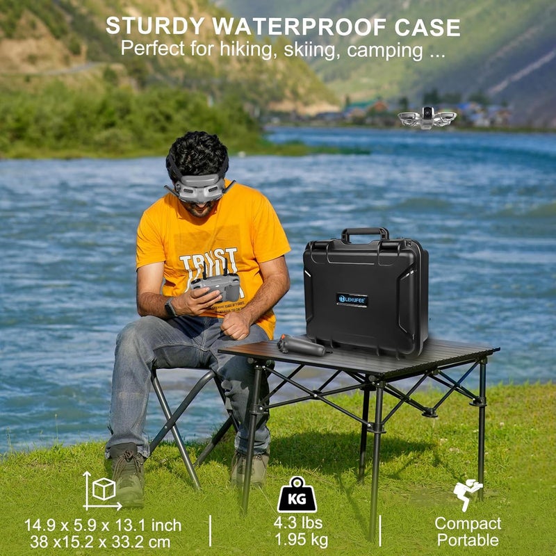 Lekufee Waterproof Hard Carrying Case for DJI Neo Drone,RC 2/N3/N2,Goggles 3/2/Integra(NOT for N3),RC Motion 3/2, Accessories(Case Only) - Image 5