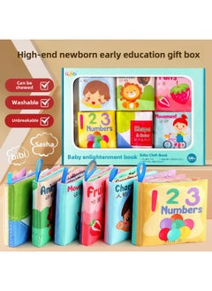 Generic Newborn Gift Box Cloth Book Baby Early Education Can Bite 0-6 Month Baby Meeting Gift Full Moon Gift Toy-Colour:[personal Use For Mothers] Big Tail Cloth Book (jungle + Ocean + Pets)-Specification:[built-in Sound Paper + Bibi Device] Chinese And English Bilingual - Sent After Disinfection  - Image 3