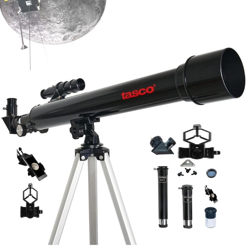 Tasco Spacestation 600 x 50mm Refractor Telescope Astronomy Telescope for Adults and Beginners Black - Image 2