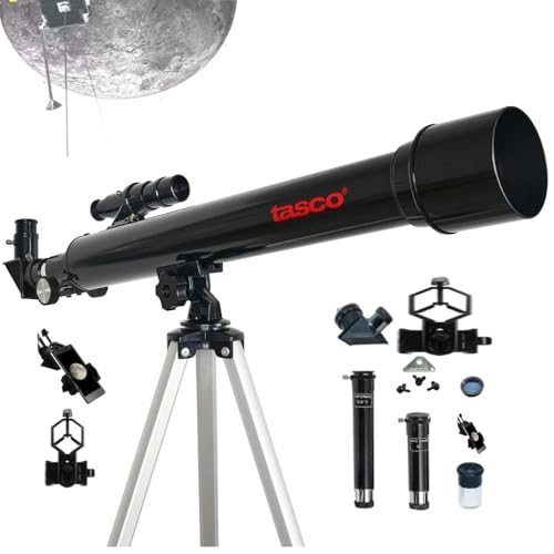 Tasco Spacestation 600 x 50mm Refractor Telescope Astronomy Telescope for Adults and Beginners Black - Image 1