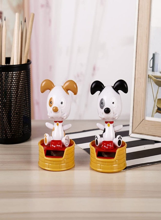 Surakey Solar Dancing Puppy Doll Ornament Figurine Shaking Solar Dashboard Sculpture Doll Toy Decor for Car, Home, Offices & Vehicle Interior Decoration (Yellow) - Image 5