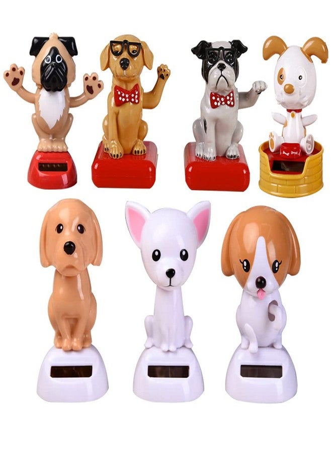 Surakey Solar Dancing Puppy Doll Ornament Figurine Shaking Solar Dashboard Sculpture Doll Toy Decor for Car, Home, Offices & Vehicle Interior Decoration (Yellow) - Image 3