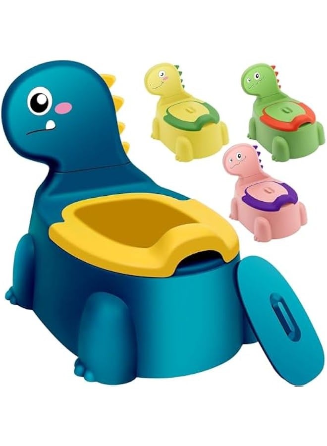 TRASSLE Potty Seat potty Training Chair Baby Toddler Boys Girls Toddler Dinosaur Potty Comfortable children 1-6 years old Baby toilet Toddler Animal potty seat with lid back potty trainer - Image 1