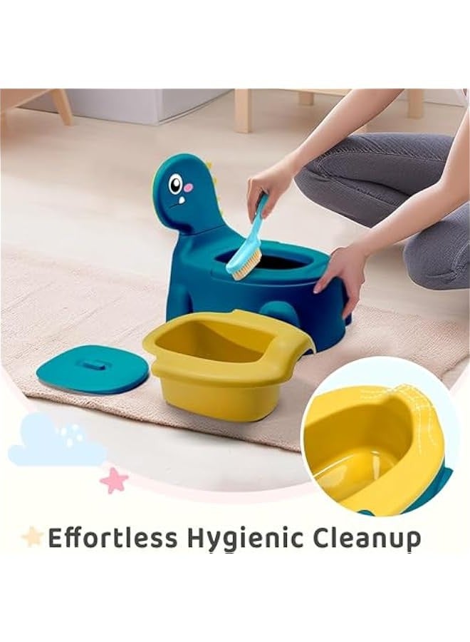 TRASSLE Potty Seat potty Training Chair Baby Toddler Boys Girls Toddler Dinosaur Potty Comfortable children 1-6 years old Baby toilet Toddler Animal potty seat with lid back potty trainer - Image 3