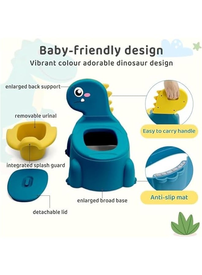 TRASSLE Potty Seat potty Training Chair Baby Toddler Boys Girls Toddler Dinosaur Potty Comfortable children 1-6 years old Baby toilet Toddler Animal potty seat with lid back potty trainer - Image 4