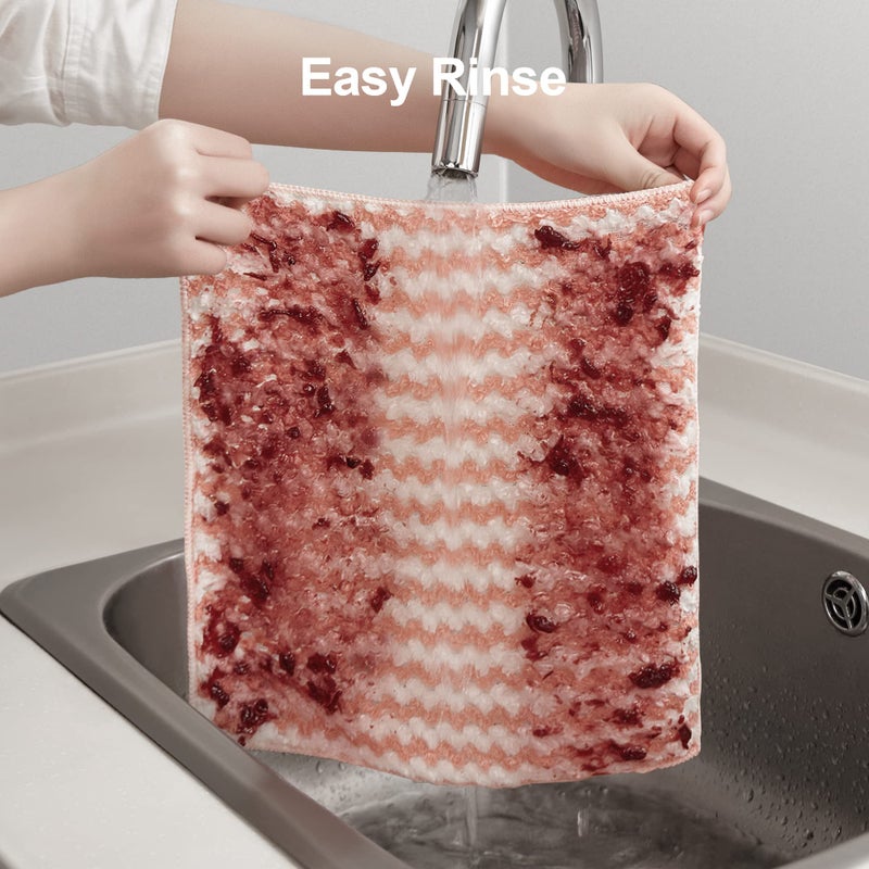 JOYMOOP 12 Pack Microfiber Cleaning Cloth, Larger Kitchen Towels, Dish Rags for Dish Drying Washing, Absorbent Streak Free Lint Free Rags for Cleaning - 11.81" x 15.75" - Image 5