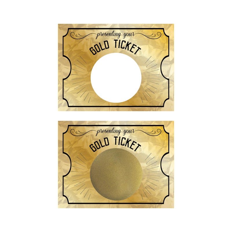 My Scratch Offs 20 Pack Gold Ticket DIY Make Your Own Golden Ticket Scratch Off Tickets Small Business Prizes Promotion Party Favor 3x4 Note Cards & Stickers - Image 5