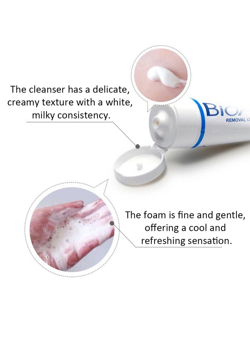 BIOAOUA Anti Acne Light Print and Cleanser, Gentle and Non-Irritating Face Wash to Control Water-Oil Balance, Acne Removing Foam Wash, 100g  - Image 5