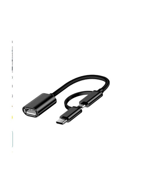 2 في 1 كابل OTG مايكرو USB تايب سى إلى USB 3.0 OTG كابلات البيانات للهاتف المحمول والكمبيوتر المحمول والكمبيوتر اللوحي
