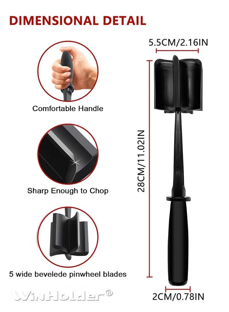 KIIUMI Meat Chopper for Hamburger, Premium Heat Resistant Masher and Smasher for Ground Beef, Ground Turkey and More, Nylon Ground Beef Chopper Tool and Meat Fork, Non Stick Mix Chopper - Image 1