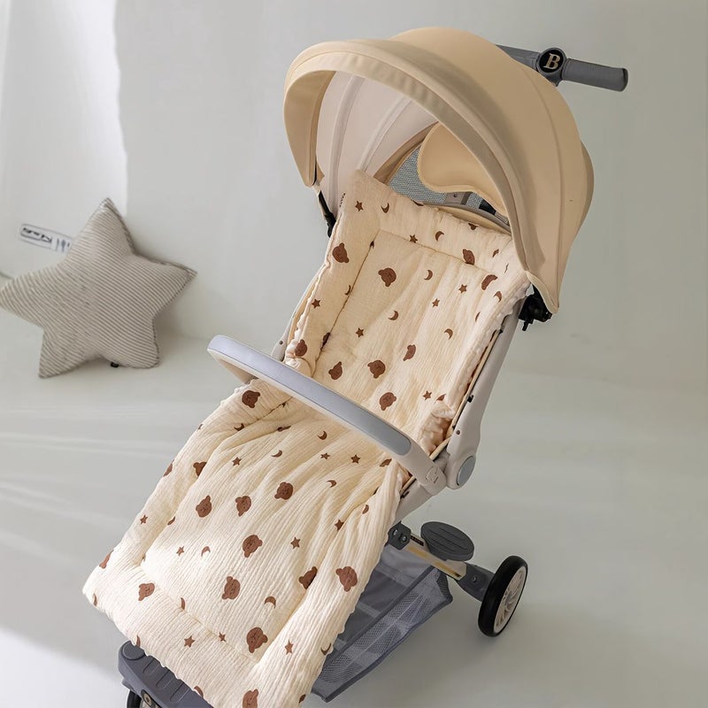 Multi-purpose Blanket Bear Biscuit Kids Seat Cushion Animal Cartoon Print Reversible Soft Breathable Polyester Car Seat Pillow Universal Fit for Most Cars - Image 3