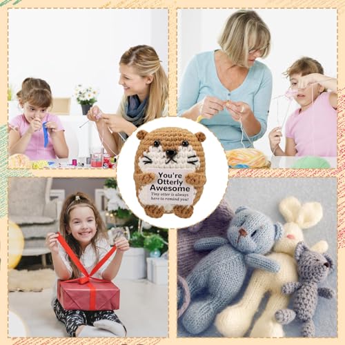 squishy Crochet Toys, Soft Crochet Dolls for Girls, Soft Toys Handmade Gifts with Message for Women Men Friends Coworkers Birthday Christmas Gift Home Decor - Image 2