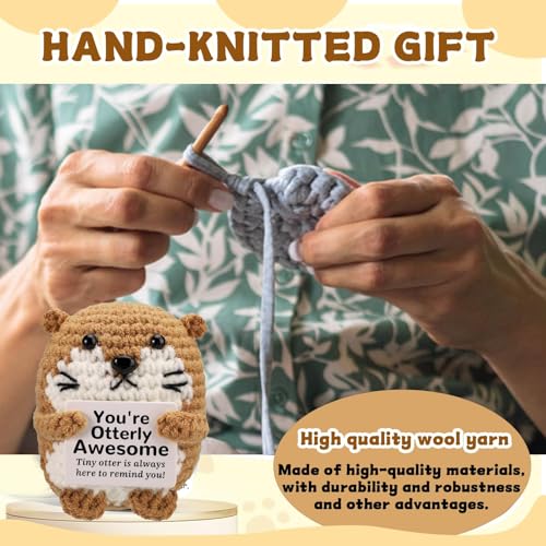 squishy Crochet Toys, Soft Crochet Dolls for Girls, Soft Toys Handmade Gifts with Message for Women Men Friends Coworkers Birthday Christmas Gift Home Decor - Image 5