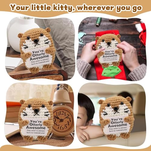 squishy Crochet Toys, Soft Crochet Dolls for Girls, Soft Toys Handmade Gifts with Message for Women Men Friends Coworkers Birthday Christmas Gift Home Decor - Image 3