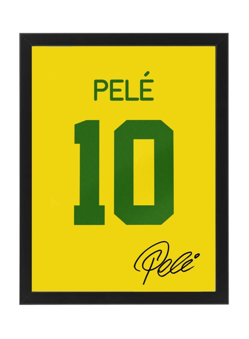 Boomah Accessories Pele Brazil Legend Autographed Jersey Poster with Frame 30x40cm