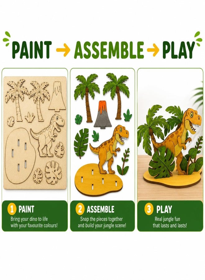 Vedroci DIY 3D Jungle Animal Painting Kit for Kids – Wooden Puzzle Art & Craft Set | Educational Creative Gift for Boys & Girls (Age 3+) | Perfect Birthday Return Gift - Image 4