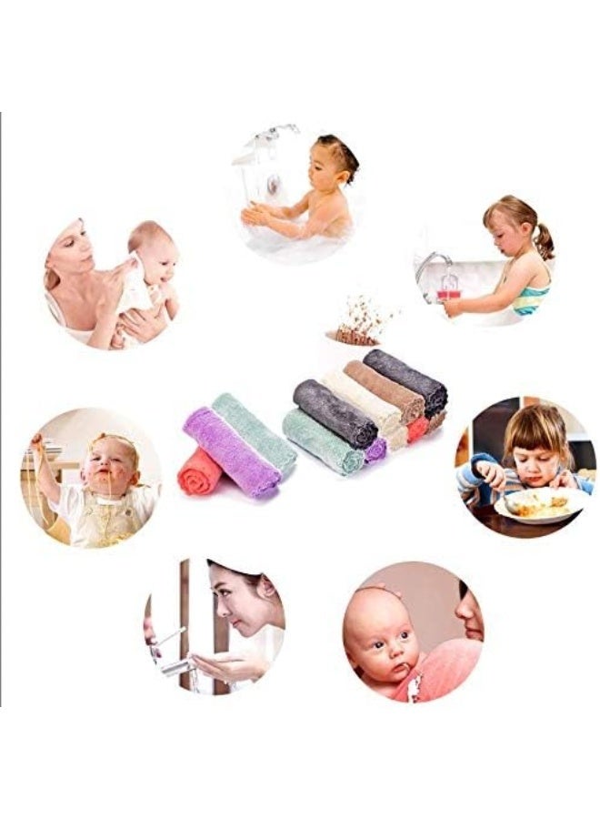 Kyapoo Baby Washcloths 12 Pack 12x12 Inches Microfiber Coral Fleece Extra Absorbent and Soft for Newborns, Infants and Toddlers - Image 5