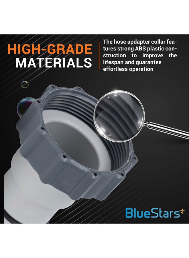 BlueStars Hose Adapter w/Collar Replacement Part by BlueStars - Exact Fit for Intex Fit for Threaded Connection Pumps, Converts 1.5 & 1.25-inch Hoses (4 Pack) - Image 5