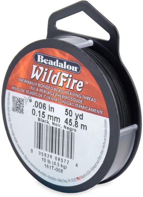 Beadalon Wildfire Stringing Thread 006 X50Black