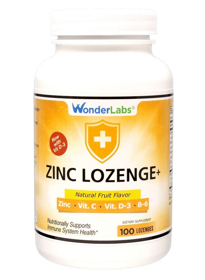 Wonder Laboratories Zinc Lozenges with Vitamin C - Fruit Flavored, Healthy Immune Support Lozenges with 25mg of Zinc Supplement Per Lozenge + 30mg of Vitamin C - 100 Lozenges - Image 1