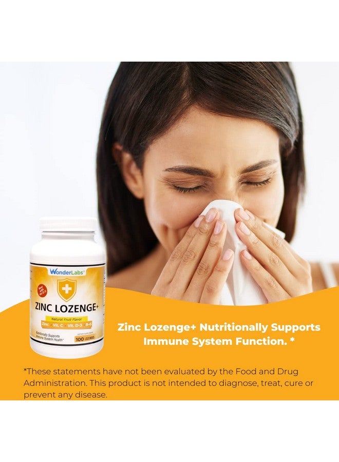 Wonder Laboratories Zinc Lozenges with Vitamin C - Fruit Flavored, Healthy Immune Support Lozenges with 25mg of Zinc Supplement Per Lozenge + 30mg of Vitamin C - 100 Lozenges - Image 4