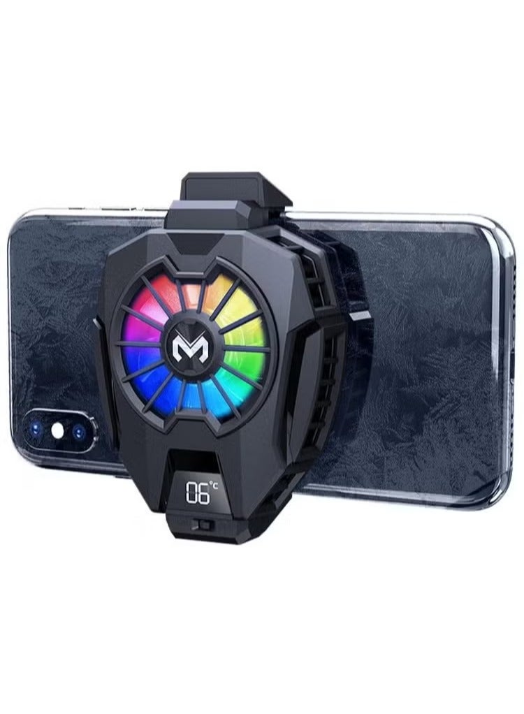 TIGER Phone Cooler – Cellphone Radiator with Dual Semiconductor Cooling Chip and Digital Display – Mobile Phone Cooler Compatible with 6–8 cm Wide Smartphones – Ideal for TikTok Live Streaming, Outdoor Vlogging, and High-Performance Mobile Gaming  - Image 1