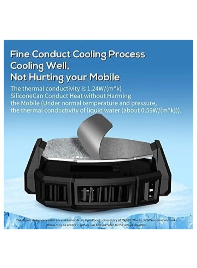 TIGER Phone Cooler – Cellphone Radiator with Dual Semiconductor Cooling Chip and Digital Display – Mobile Phone Cooler Compatible with 6–8 cm Wide Smartphones – Ideal for TikTok Live Streaming, Outdoor Vlogging, and High-Performance Mobile Gaming  - Image 4