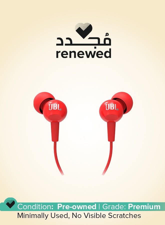 JBL Renewed - In Ear Headphones for Everyone Red red - Image 1
