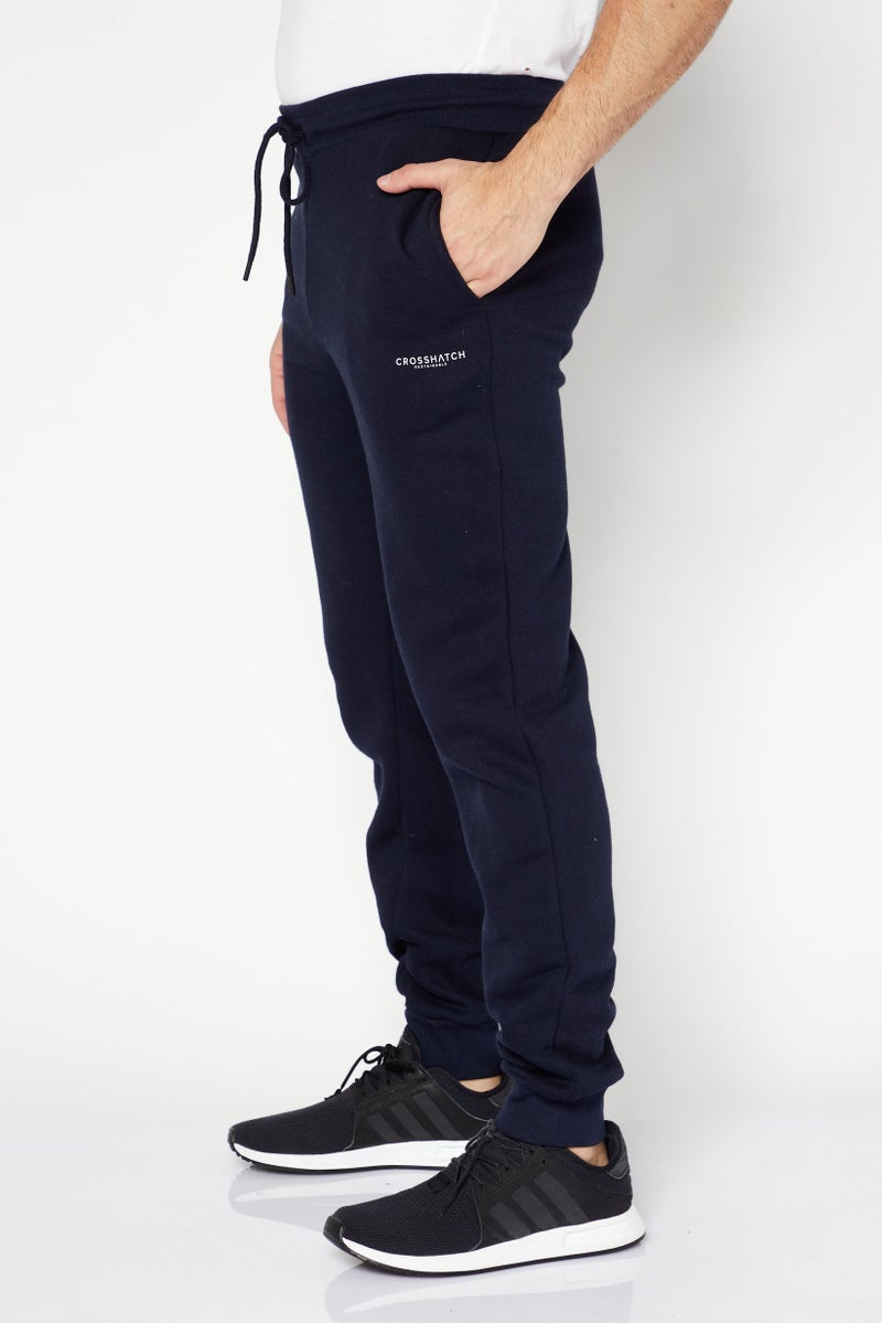 CROSSHATCH سروال رياضي للرجال 2 قطعة مع شعار العلامة التجارية، لون كحلي - Image 3