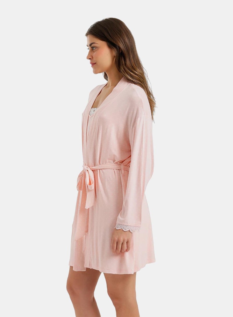 Carina Polka Dot Belted Robe - Image 3